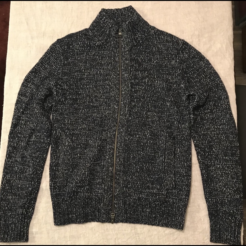 Banana Republic Navy Zip-up Sweater
